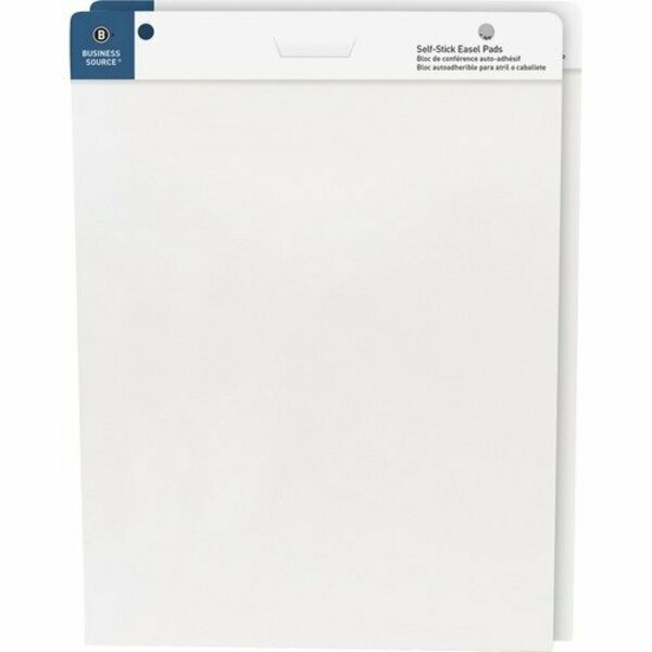 Business Source Easel Pad, Self Stick, 25inx30in, 30 Shts/Pad, White, 2PK BSN38591